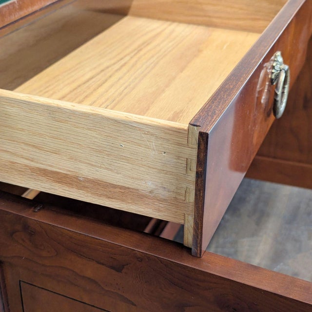 Wood Vintage Baker Neoclassical Wood and Parcel Ebonized Sideboard For Sale - Image 7 of 9