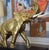Metal Irénée Rochard, Elephant with Baby, 1920s-1940s, Golden Spelter For Sale - Image 7 of 17
