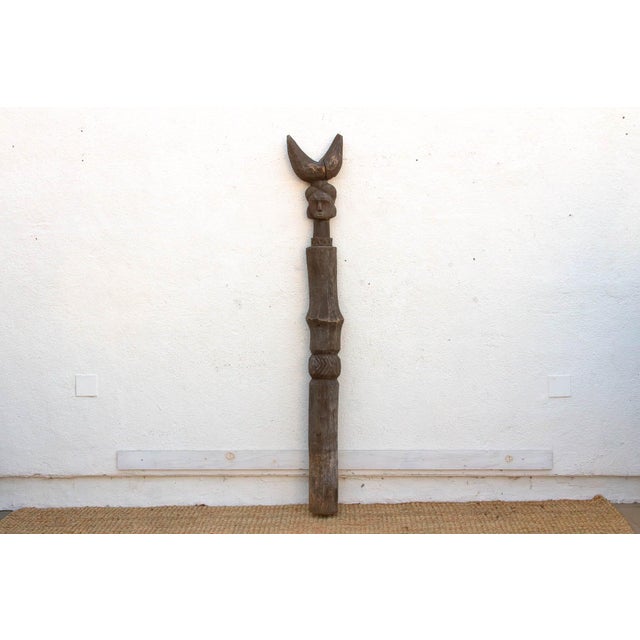 Antique 75" Tall Lobi Guardian Post For Sale - Image 10 of 10