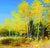 Early 21st Century Autumn Sensation by Michelle Condrat | Oil on board Landscape with yellow trees and grass. For Sale - Image 5 of 5