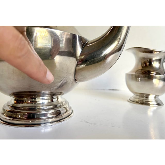 Metal Vintage Tea Coffee Service Set Made in Japan - Set of 5 For Sale - Image 7 of 13