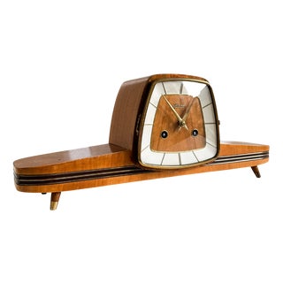 Mid-Century Modern German Mantel Clock from Hermle, 1962 For Sale