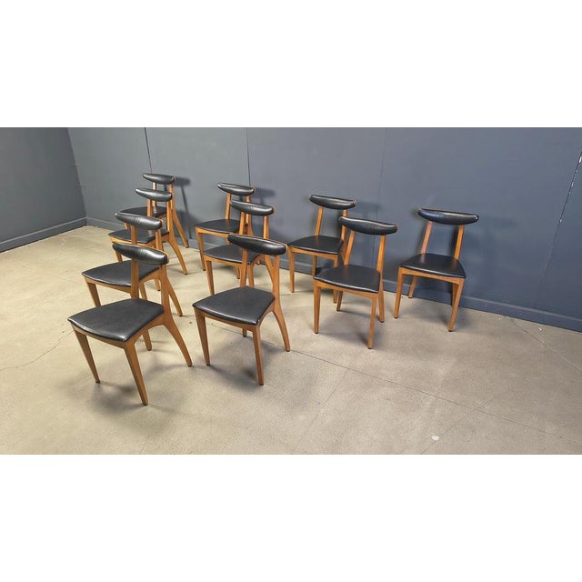 Mid-Century Belgian Dining Chairs, 1960s, Set of 10 For Sale - Image 11 of 17