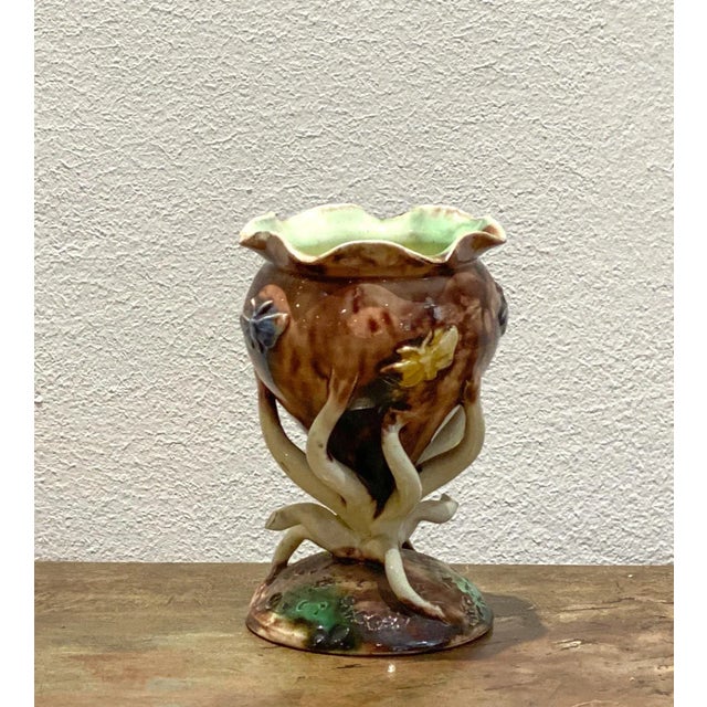 A 19th-century French small bud vase, signed TS for Thomas Sargent.