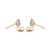 Minimal Pear Cut Natural Aquamarine Solitaire Stud Earrings in 14k Gold- A Pair For Sale - Image 9 of 16