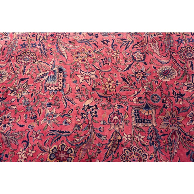 Nazmiyal Collection Large Antique Persian Kashan Rug For Sale - Image 4 of 7