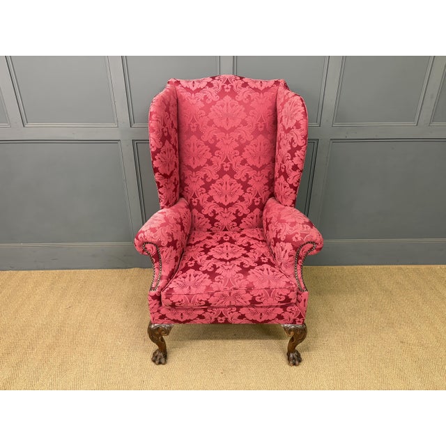 Antique Wing Chairs in Walnut, 1895 For Sale - Image 3 of 15