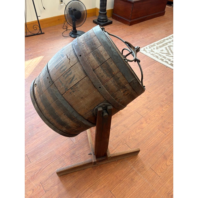 Vintage Montgomery Ward Barrel Churn on Stand For Sale In Boston - Image 6 of 8