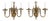 Pair of Dutch Style Bronze Three-Branch Wall Sconces For Sale