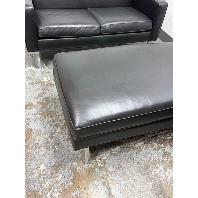 American Ted Boerner for Design Within Reach Theatre Sofa + Ottoman Set For Sale - Image 3 of 12