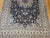 Vintage Nain Area Rug, Hand-Knotted Wool & Silk, Floral Pattern, 7x11, Navy & Ivory For Sale - Image 12 of 17