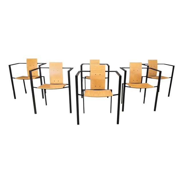 Postmodern Dining Chairs by Karl Friedrich Förster for KFF, 1980s, Set of 6 For Sale