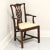 Late 20th Century Solid Mahogany Straight Leg Chippendale Armchair For Sale - Image 9 of 9