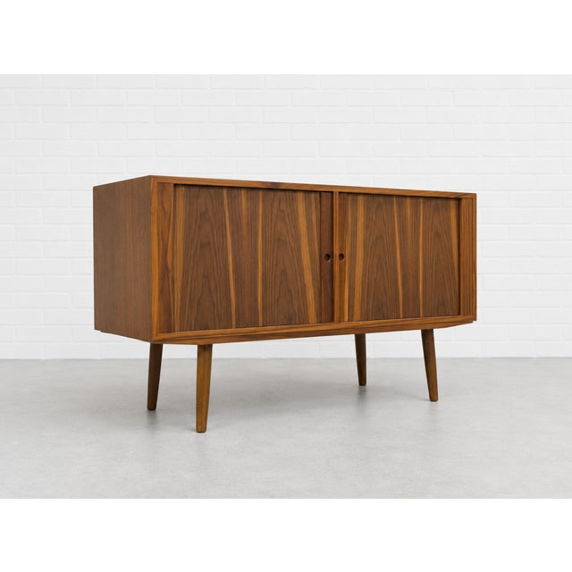 Mid-Century Modern Apartment Sized Mid Century Modern Credenza | Walnut Sideboard by Bruno Hansen, Made in Denmark For Sale - Image 3 of 12