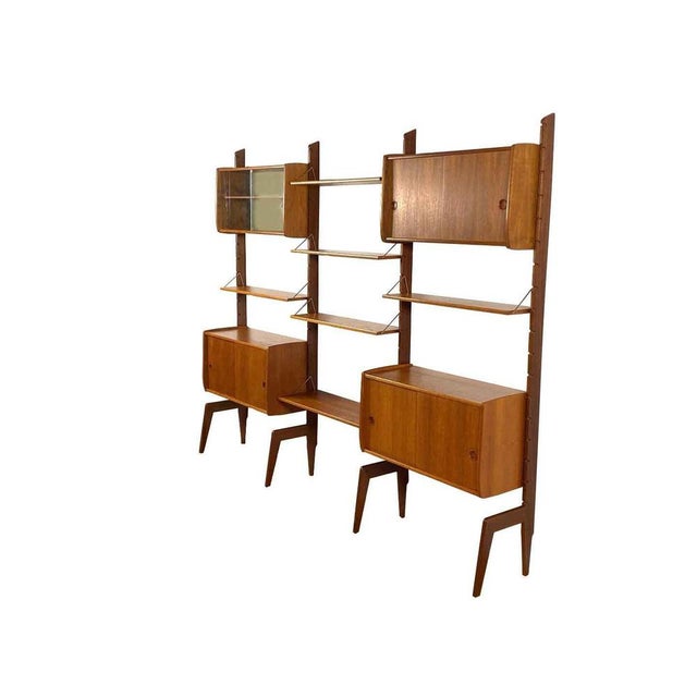 Brown Vintage Ergo Wall Unit by John Texmon for Blindheim Mobelfabrikk For Sale - Image 8 of 12