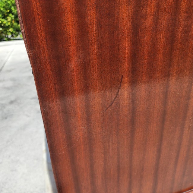 Antique Georgian Flame Mahogany Block Front Highboy Dresser For Sale - Image 14 of 18