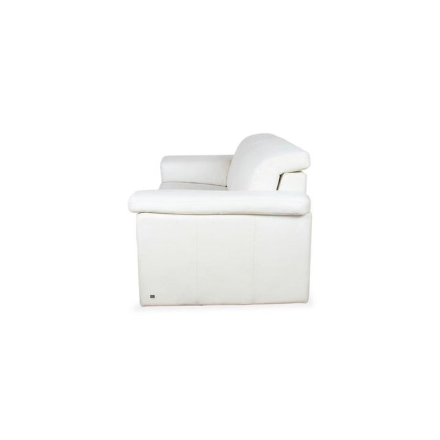 4000 Two-Seater Leather Sofa in Cream White from Rolf Benz, Set of 2 For Sale - Image 13 of 15