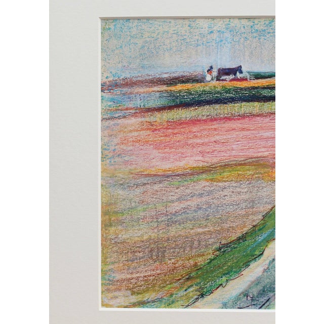 Suzanne Tourte, On the Path, 1950s, Pastel & Ink on Paper, Framed For Sale - Image 4 of 15