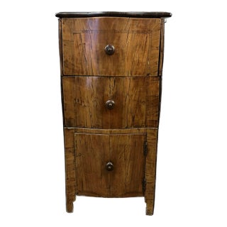 18th Century Italian Baroque Walnut Chest/Nightstand For Sale