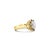 Contemporary 8MM Pearl Ring with Sapphire Halo 14k Yellow Gold, Size 7.5 For Sale - Image 3 of 5