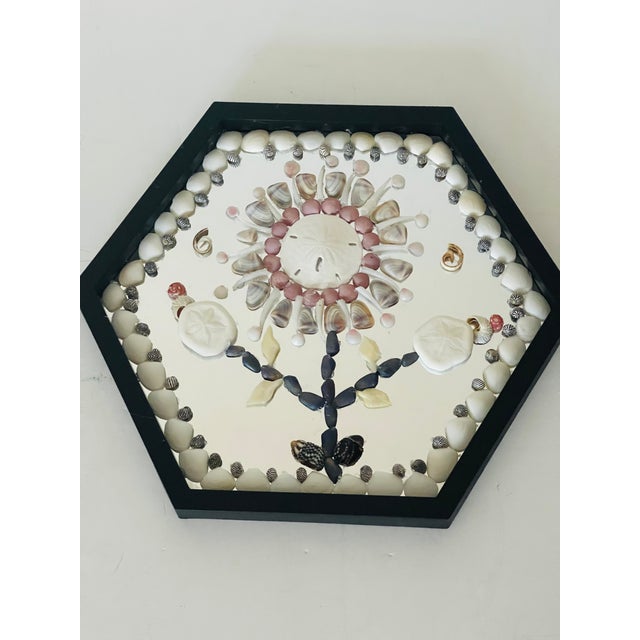 2000 - 2009 Sekstagonal Sea Shell Wall Art Panel Mirrored For Sale - Image 5 of 5