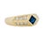 Vintage Blue Sapphire Diamond 14k Gold Ring Size 5.25 For Sale - Image 4 of 8