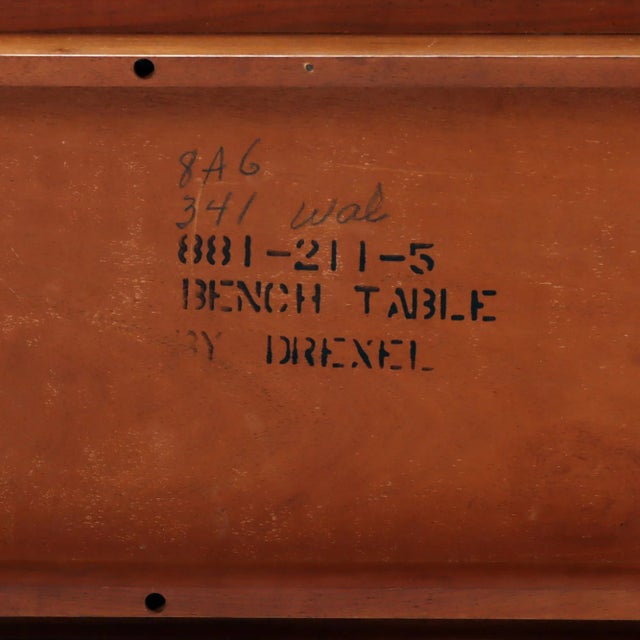 1960s Modernist Kipp Steward Bench Table in Walnut For Sale - Image 5 of 7