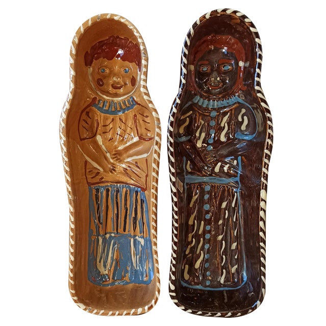 Vintage Alsace Terracotta Pottery Food Molds, 1980s, Set of 2 For Sale