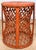 Wood Vintage Boho Orange Wicker Round Plant Stand For Sale - Image 7 of 11