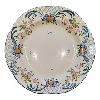 French Floral Plate For Sale