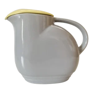 1940s American Art Deco Hall Ovenware China for General Electric Refrigerator Pitcher With Lid