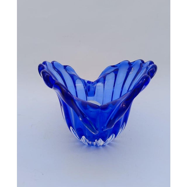 Blue Shell with Blue Murano Glass Pearl, 1980s For Sale - Image 8 of 13