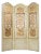 Italianate Gold Leaf and Cream Colored 3 Panel Room Divider Screen For Sale