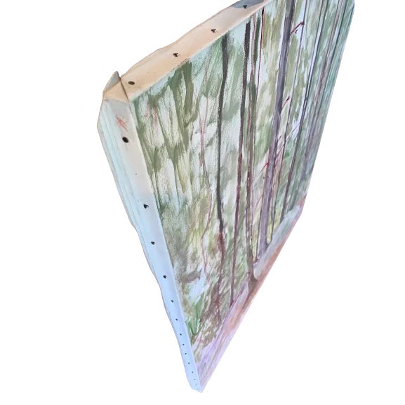 1970s "Woods in New Jersey" Unfinished Landscape Oil Painting by William A. Smith For Sale - Image 4 of 4