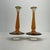 1930s Charles Schneider Style Art Deco Pressed Orange Glass Candlesticks - A Pair For Sale In Philadelphia - Image 6 of 12