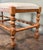 Vintage French Country Style Wood Upholstered Bench With Turned Legs For Sale - Image 9 of 12