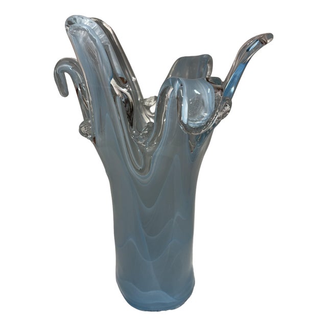 Vintage Murano Glass Vase, 1970 For Sale
