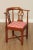High Quality Vintage Solid Mahogany Framed Corner Chair Having Pierced and Carved Splat Back with Custom Upholstered Seat,...