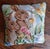 1980s Rabbit Bunny Needlepoint Velvet Pillow For Sale - Image 5 of 7
