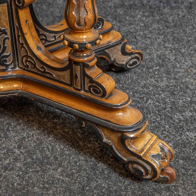 Aesthetic Movement Card Table in Walnut For Sale - Image 9 of 9