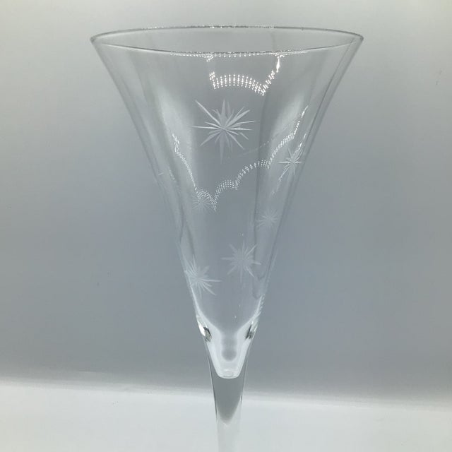 Contemporary Waterford Marquis Celebration Crystal Champagne Toasting Flutes-Set of 2 For Sale - Image 11 of 12