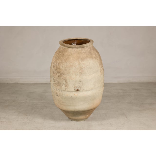 Antique Japanese Shigaraki Pottery Grain Storage Jar with Weathered Patina For Sale - Image 13 of 15