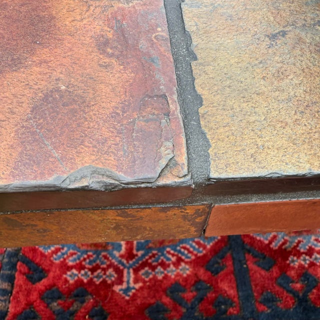 Stone 1970’s Paul Kingma Attributed Brutalist Mosaic Coffee Table in Slate and Stone For Sale - Image 7 of 11