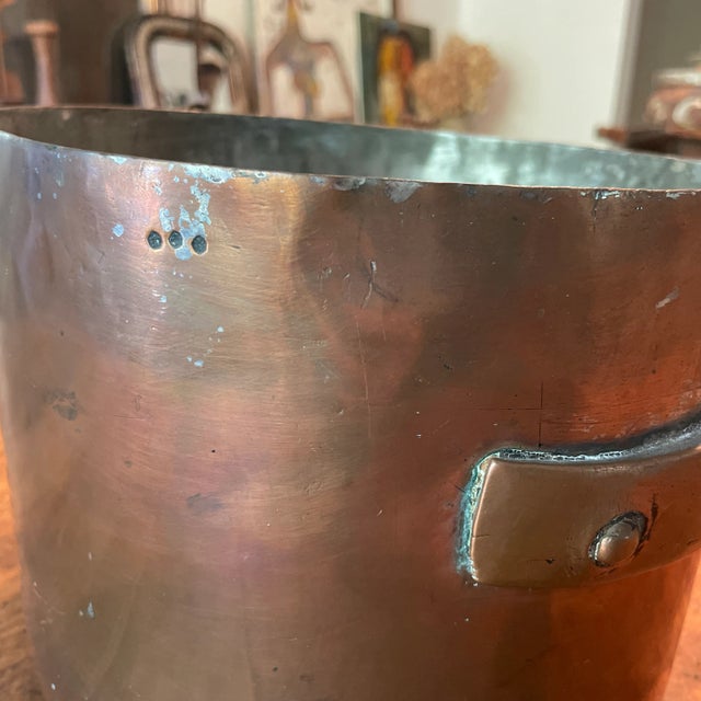 Early 20th Century Very Old Antique Copper Pot For Sale - Image 5 of 10