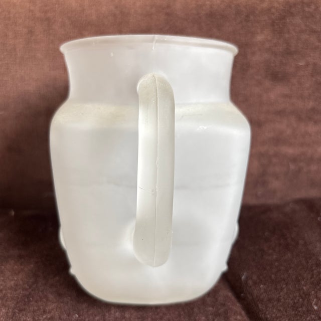 1950s 1950s Mid-Century Federal Glass Company Star Clear Glass Pitcher With Four Small Juice Glasses For Sale - Image 5 of 12