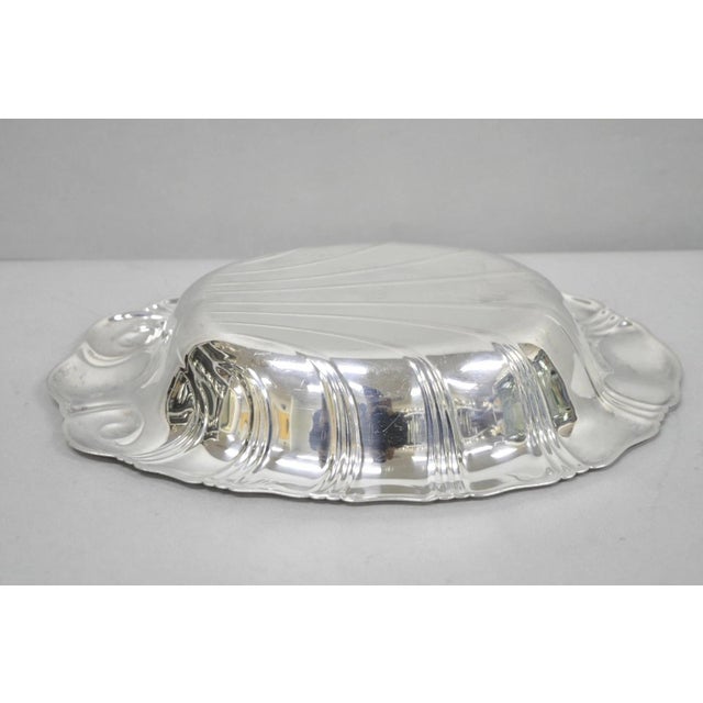 Vintage Rogers Bros "Neptune" 9312 Silver Plated Clam Shell Candy Dish Bowl For Sale - Image 10 of 13