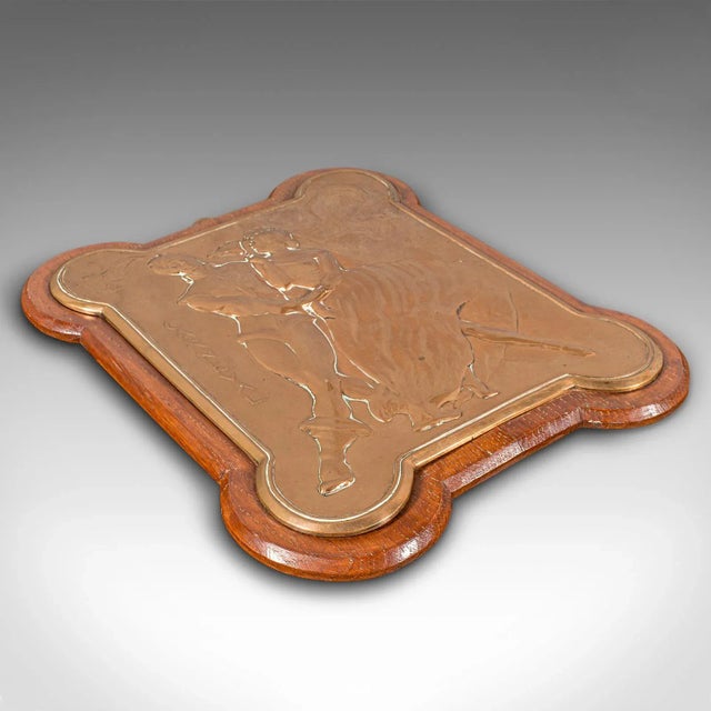 1900s Victorian Pair of Italian Antique Carnival Plaques, Venetian, Bronze, Decorative For Sale - Image 6 of 10