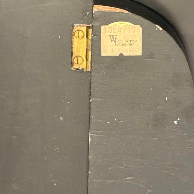 Vintage Theodore Alexander Style Trompe L’oeil Wood Book Spine Library Facade For Sale - Image 11 of 12