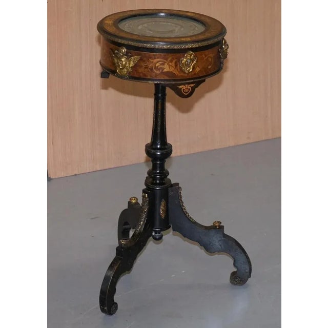 We are delighted to offer this stunning original 18th century Louis XVI Bijouterie Vitrine side table with original silk...