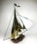 Vintage Brass Wood & Copper Artisan Sailboat Sculpture For Sale - Image 4 of 13